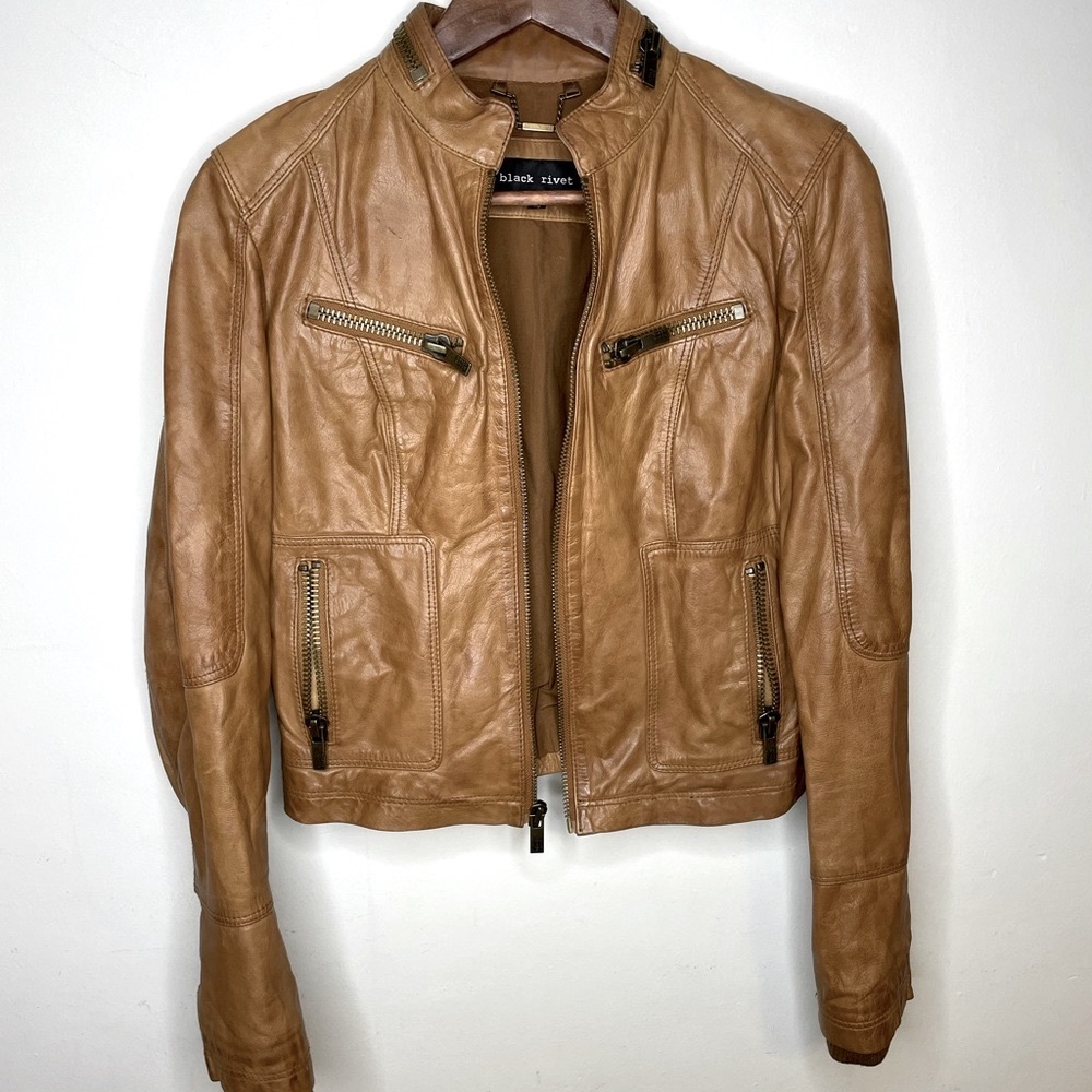 Vintage Brown Leather Jacket
